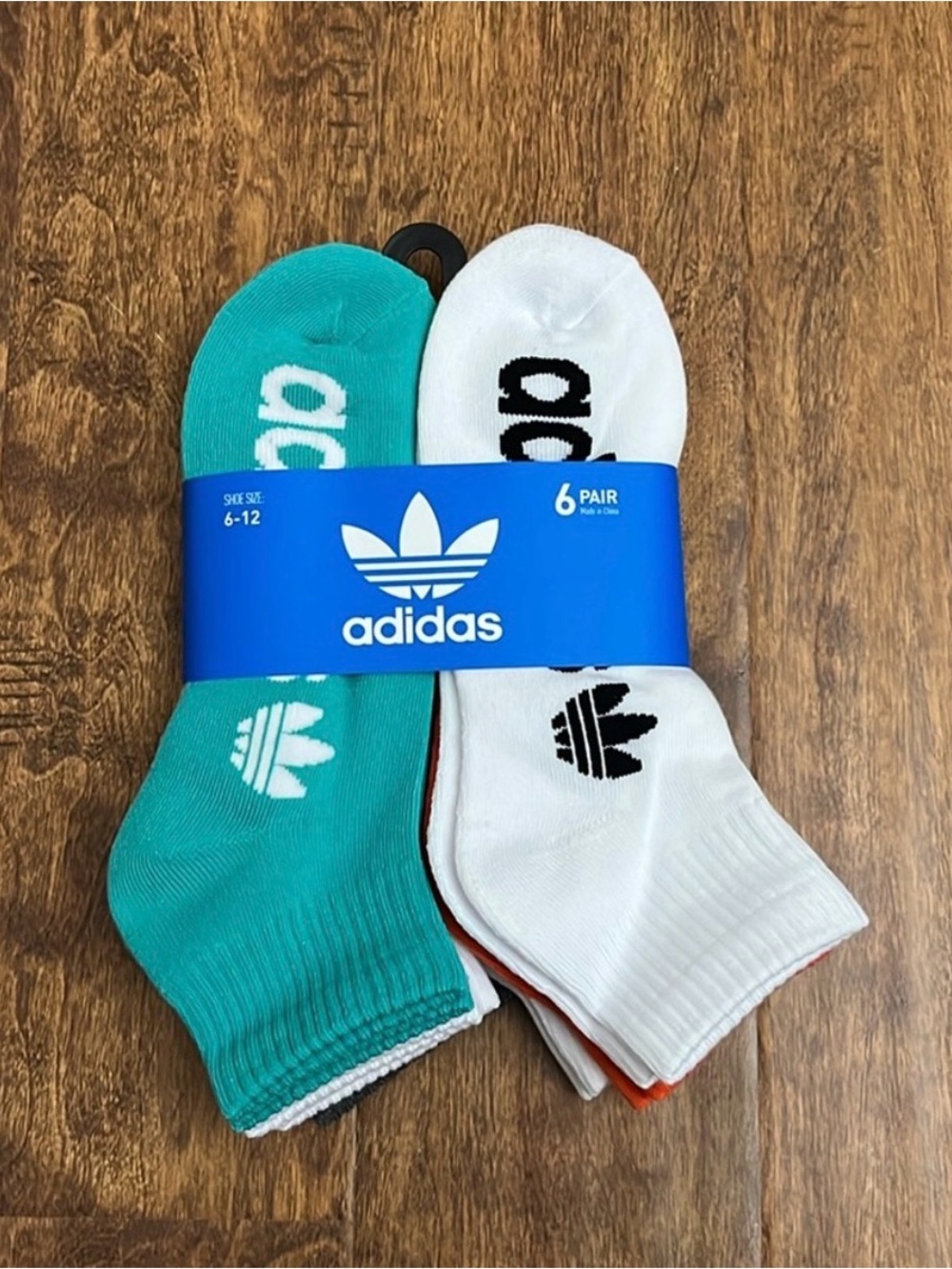 adidas Men’s 6-Pack Quarter Socks